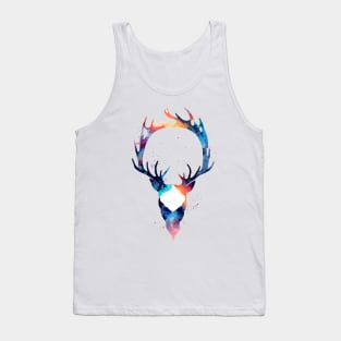 Stag Deer Wild Nature Animal Colors Art Tank Top